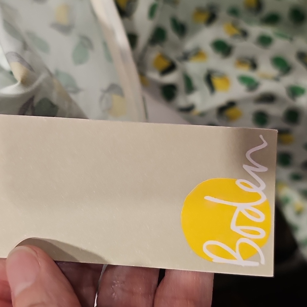 Boden Mischa Belted Lemon & Lime Dress Sz 14R NWT - Picture 12 of 13